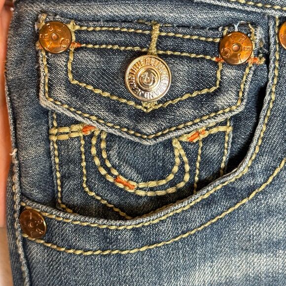 True Religion Vintage Joey Jeans Size 29 Bootcut Thick Stitch Made in USA - Picture 6 of 16